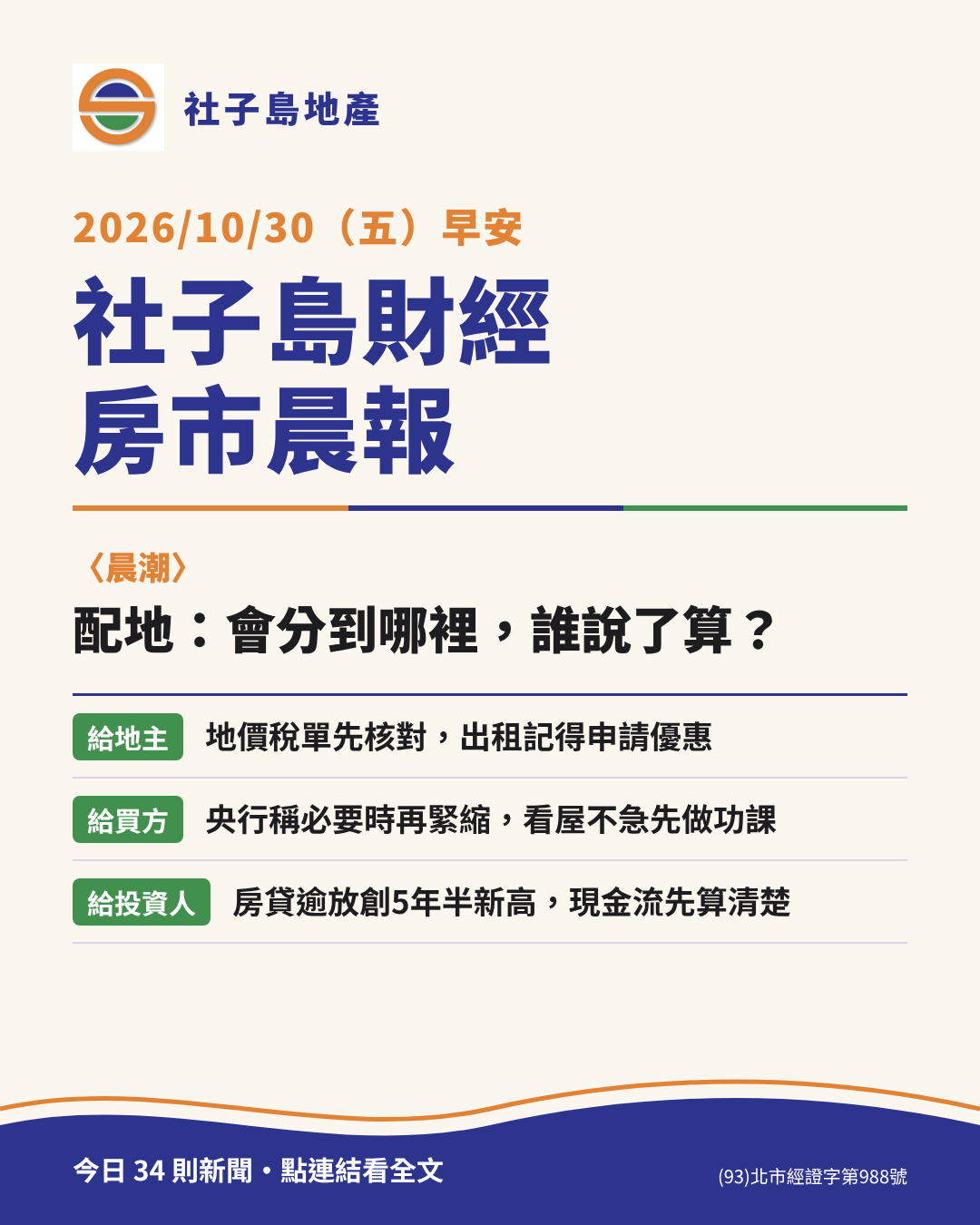 2026/10/30 (五) 晨報封面